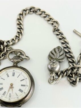 Antique Silver Pocket watch Italy 2nd Bomb Squadron